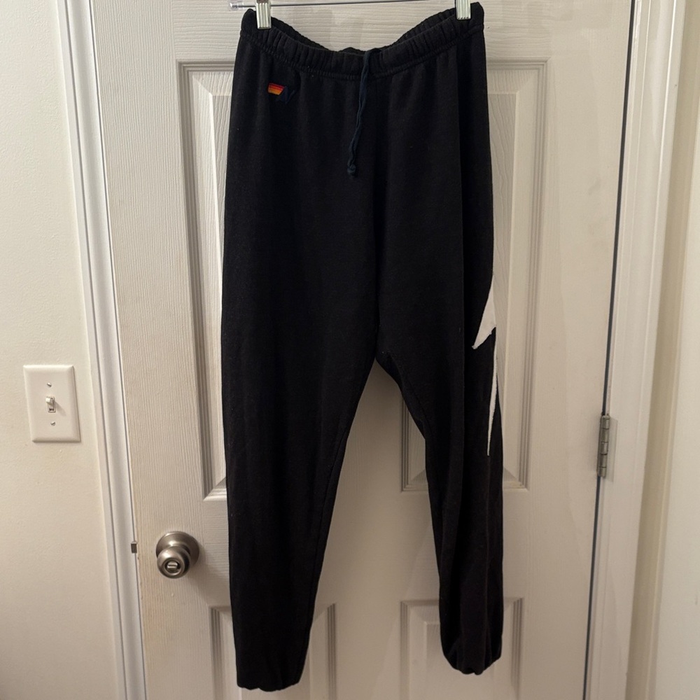 Aviator Nation Black and White Joggers